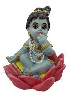 Krishna Sitting on Lotus 2.5"